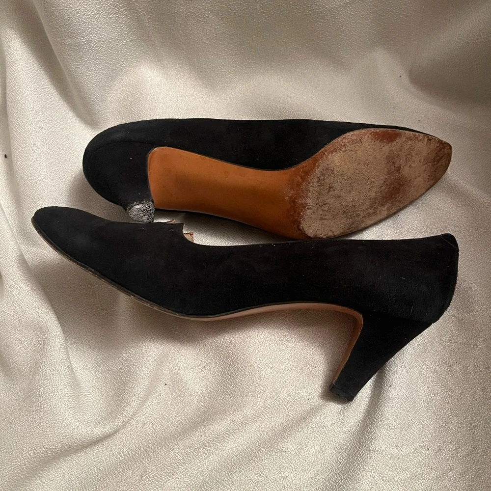 Amalfi Black Suede Heels - Picture 4 of 9
